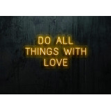 Carteles de Neón Led - Luces de neón "Do all things with love"
